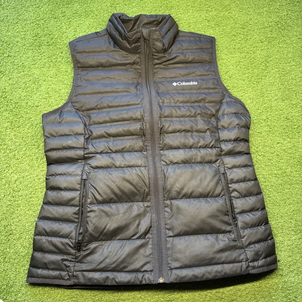 Columbia‎ Vest Mens XL Black Insulated Puffer Quilted Full Zip Outdoor